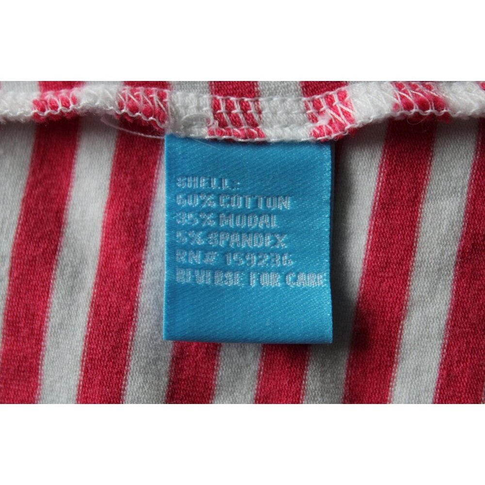 J. McLaughlin Allie Tee Bright Coral & White Striped Shirt Top, Size S Small - Picture 11 of 11